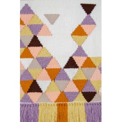 Handwoven geometric wall hanging