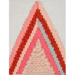 Geometric woven wall decor