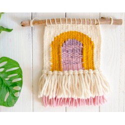 Rainbow mini woven wall hanging