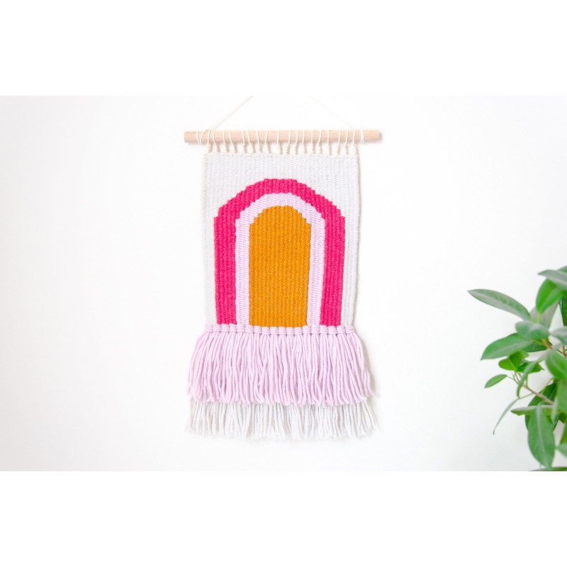 Handwoven rainbow wallhanging