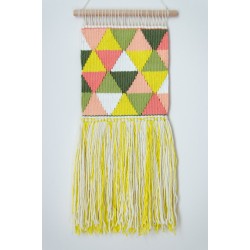 Colorful geometric fiber art