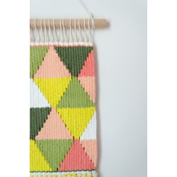 Colorful geometric fiber art