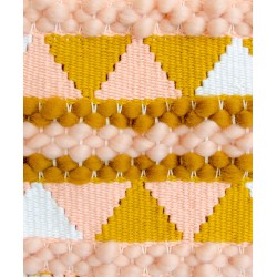 Blush/mustard woven hanging