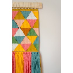 Colorful woven wall decor