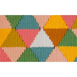 Colorful woven wall decor