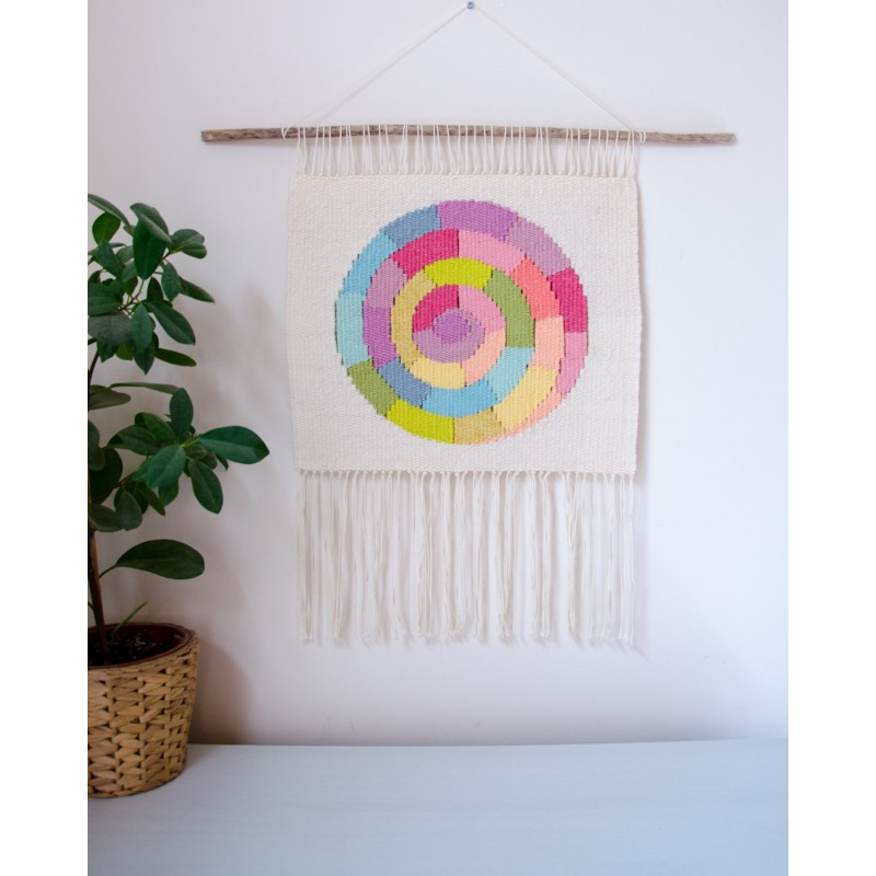 Handwoven colorful wall hanging