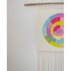 Handwoven colorful wall hanging