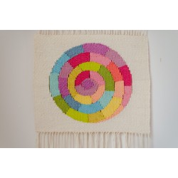 Handwoven colorful wall hanging