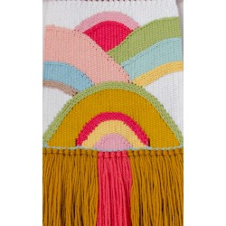 Handwoven colorful wall hanging