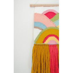 Handwoven colorful wall hanging