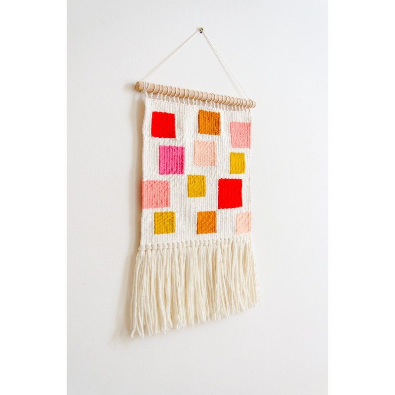 Joyful balance - handwoven wall art