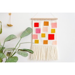 Joyful balance - handwoven wall art