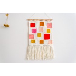 Joyful balance - handwoven wall art