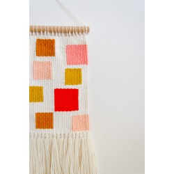 Joyful balance - handwoven wall art