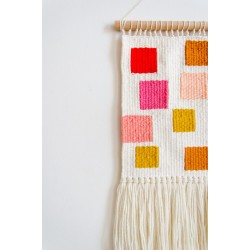 Joyful balance - handwoven wall art