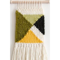 Geometric mini woven wall hanging