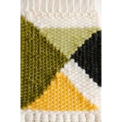 Geometric mini woven wall hanging